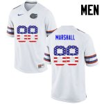 Men's Florida Gators #88 Wilber Marshall NCAA Nike White USA Flag Fashion Authentic Stitched College Football Jersey ICD1862LD